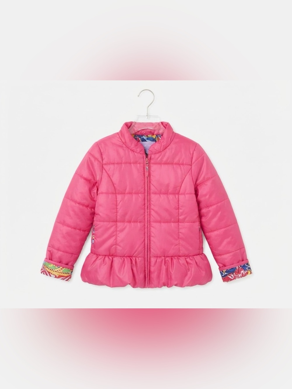 Lilly Pulitzer | Pink Peplum Mini Kate Puffer Jacket | XL (runs small) 15” P2P